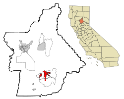 Butte County California Incorporated and Unincorporated areas Oroville Highlighted